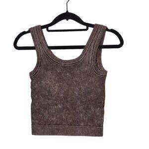 Zenana Outfitters Chocolate Ribbed Tank Top